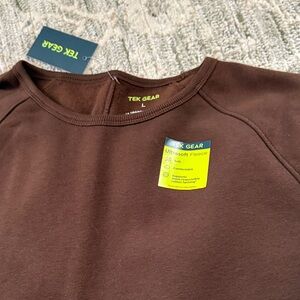 tek gear Brown Ultrasoft Fleece Crewneck Sweatshirt